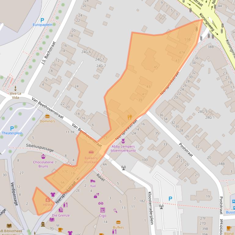 Kaart van postcodegebied 6461AN.