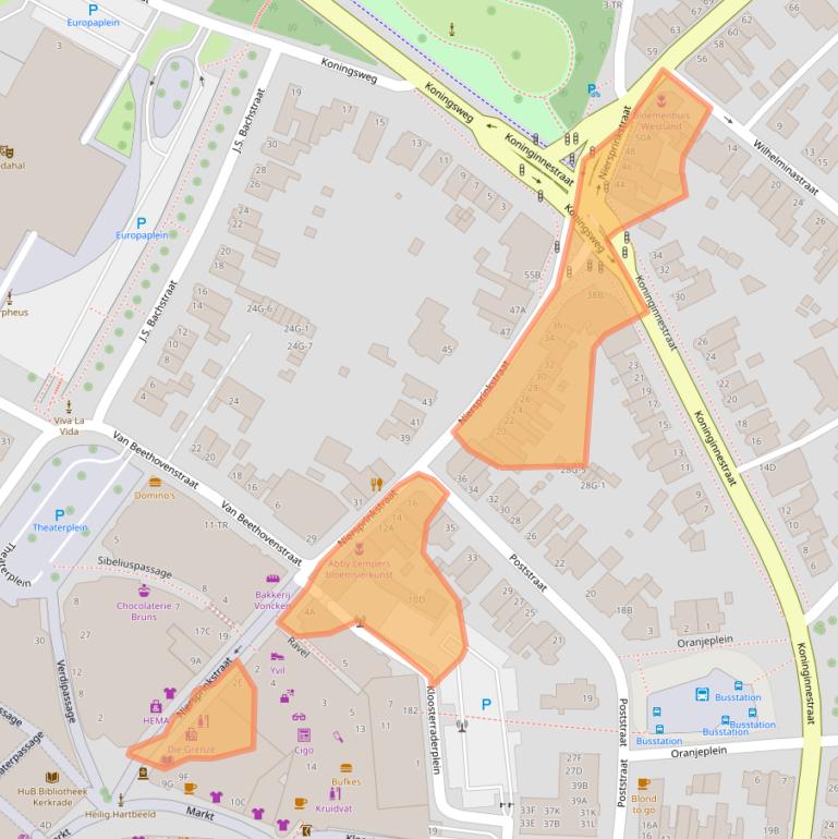 Kaart van postcodegebied 6461AS.