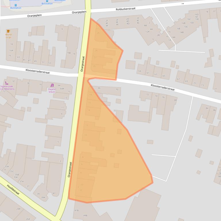 Kaart van postcodegebied 6461BB.