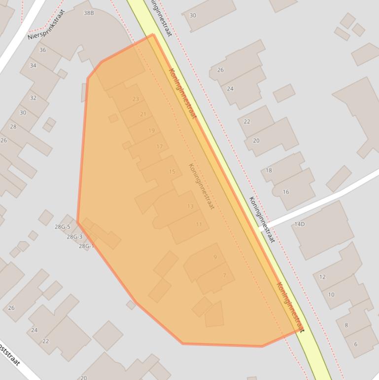 Kaart van postcodegebied 6461BC.