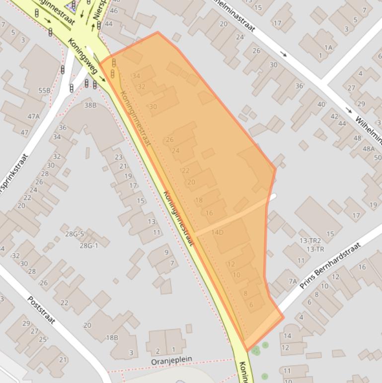 Kaart van postcodegebied 6461BD.