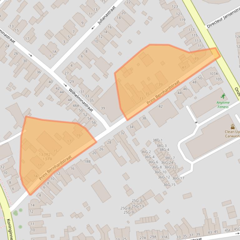 Kaart van postcodegebied 6461BE.