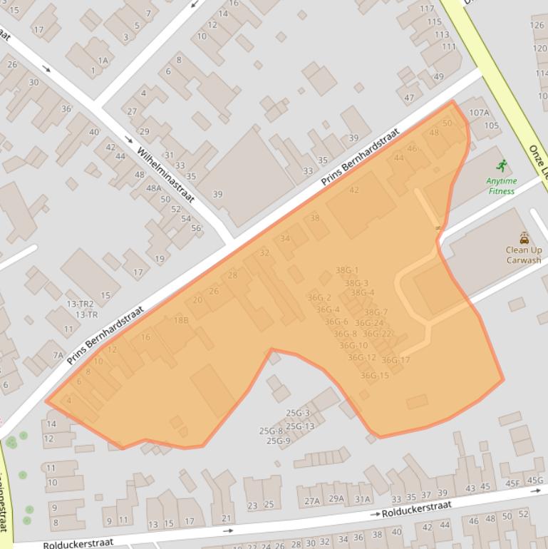 Kaart van postcodegebied 6461BG.