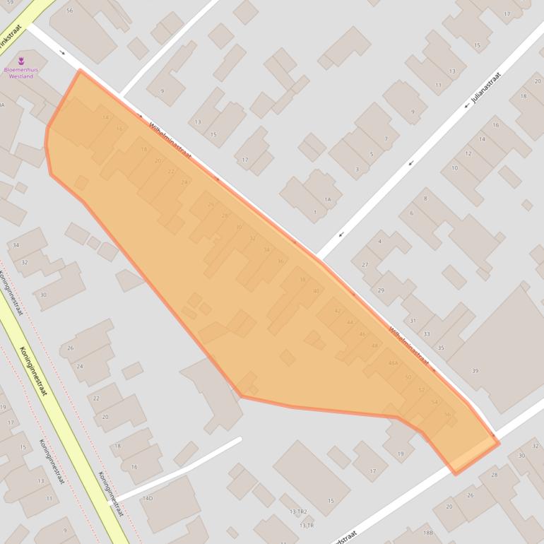 Kaart van postcodegebied 6461BJ.