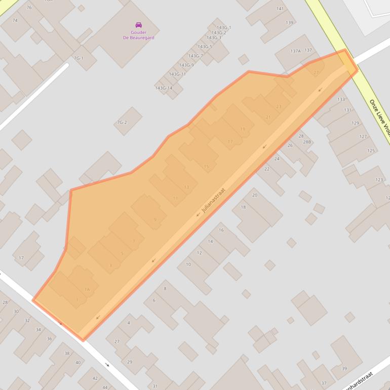 Kaart van postcodegebied 6461BK.