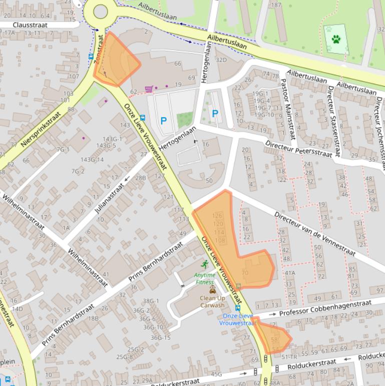 Kaart van postcodegebied 6461BS.