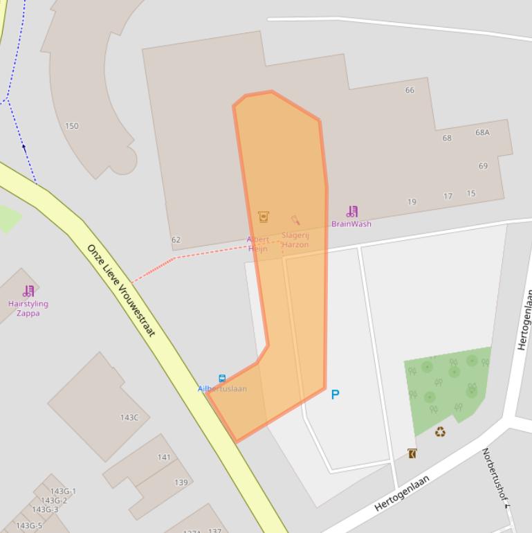 Kaart van postcodegebied 6461BW.