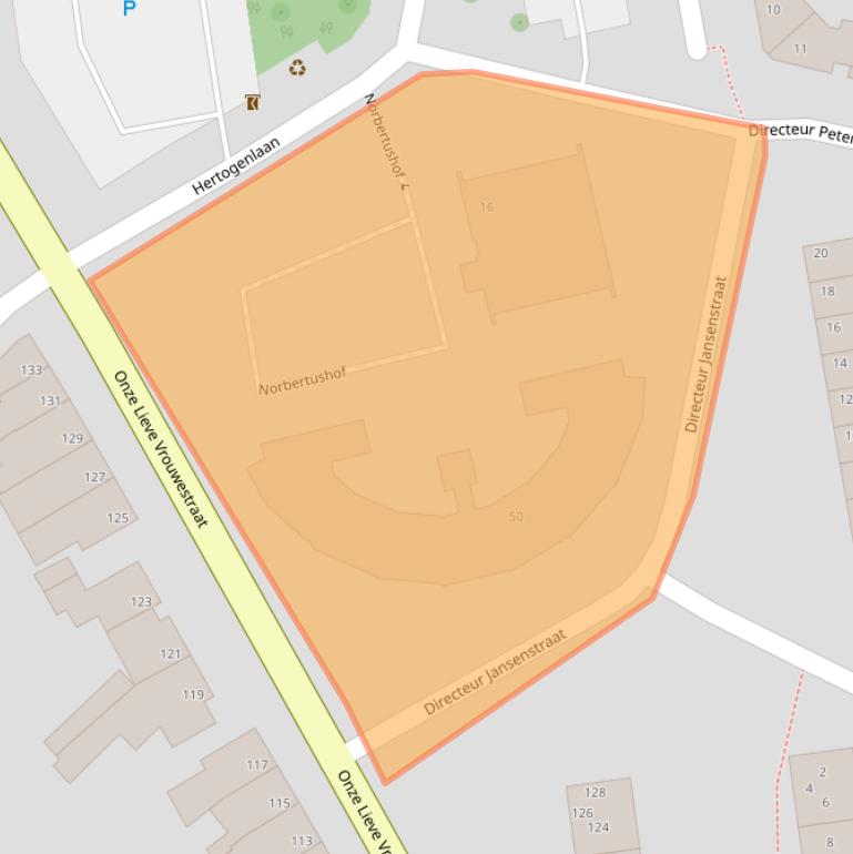 Kaart van postcodegebied 6461BZ.