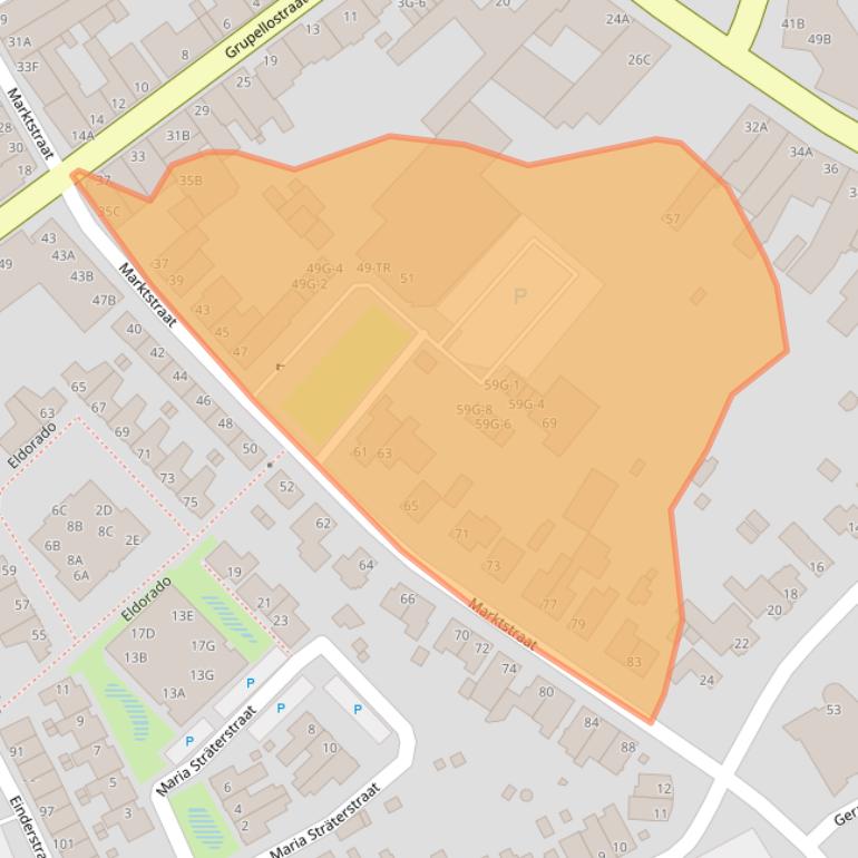 Kaart van postcodegebied 6461CV.