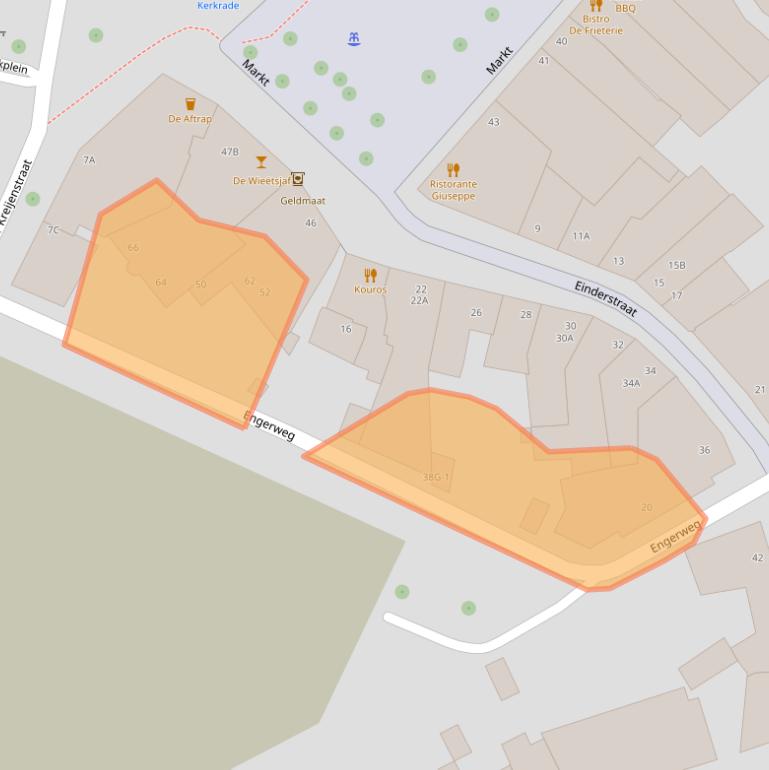 Kaart van postcodegebied 6461DA.