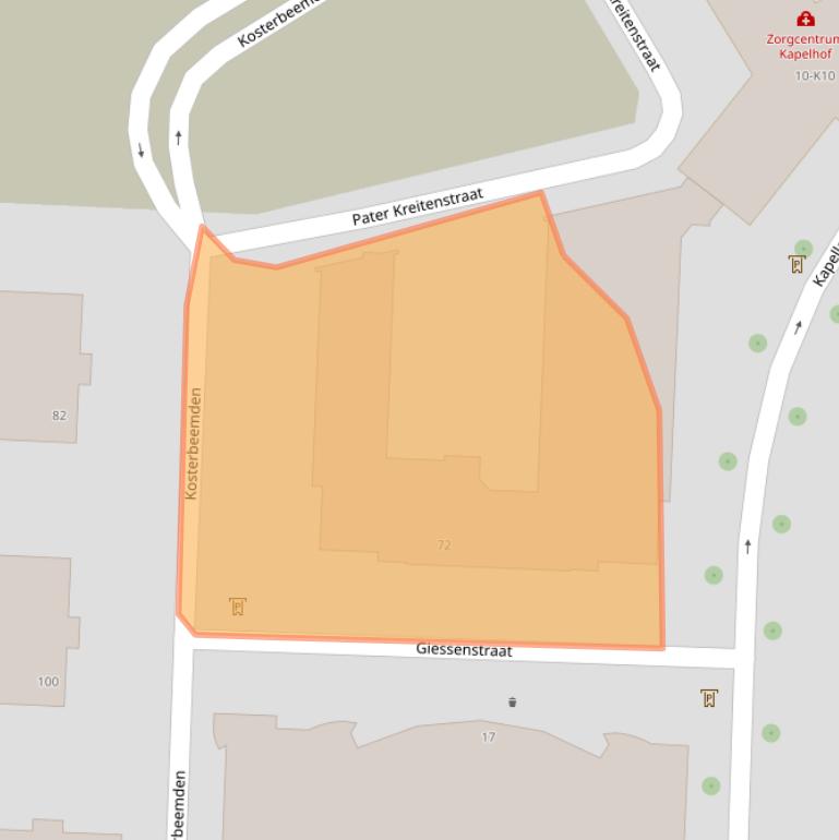 Kaart van postcodegebied 6461DB.