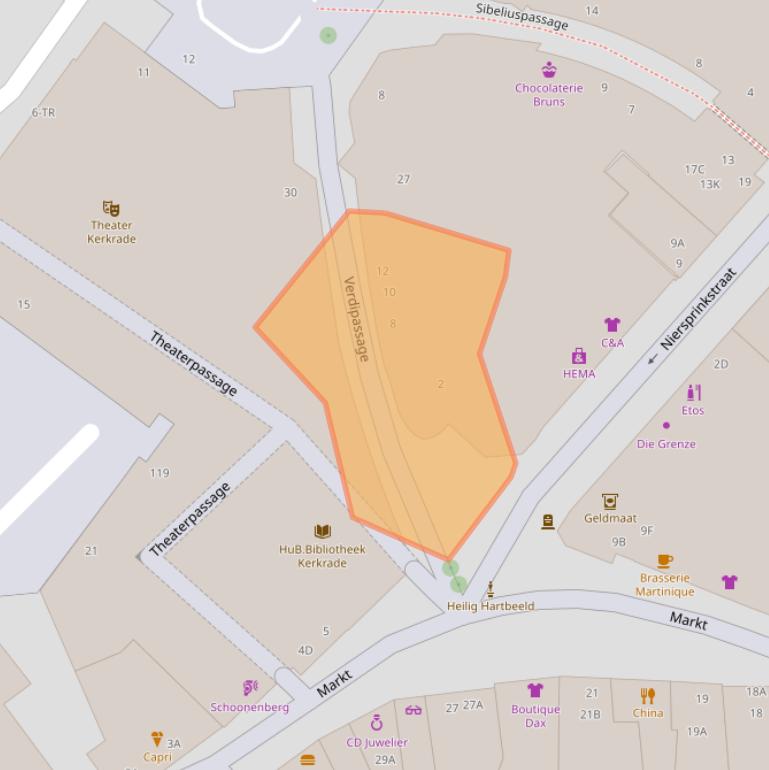 Kaart van postcodegebied 6461DS.