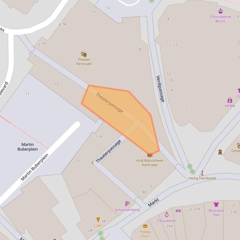 Kaart van postcodegebied 6461DW.