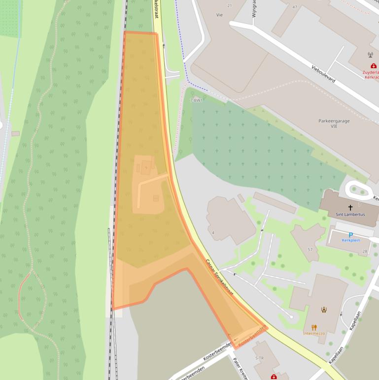 Kaart van postcodegebied 6461DZ.