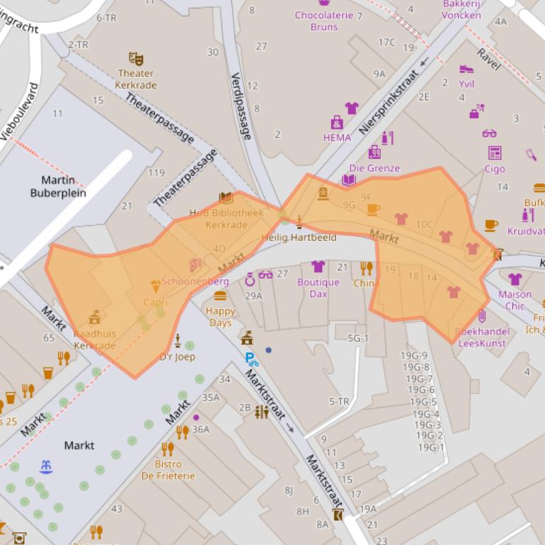 Kaart van postcodegebied 6461EB.