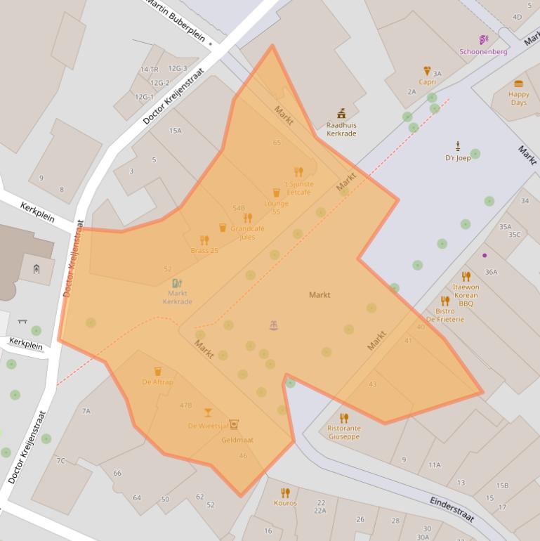 Kaart van postcodegebied 6461ED.