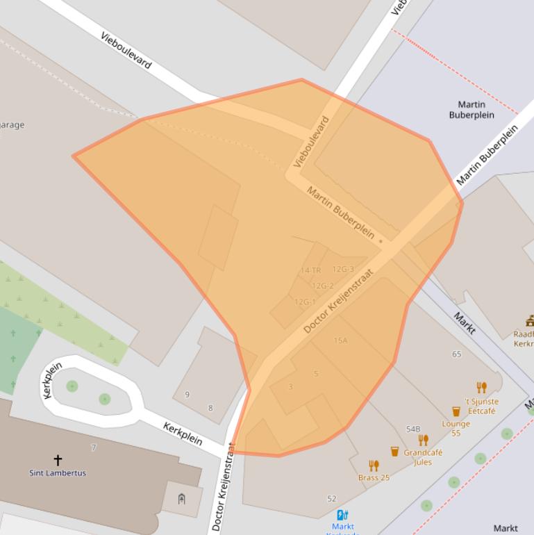 Kaart van postcodegebied 6461EE.