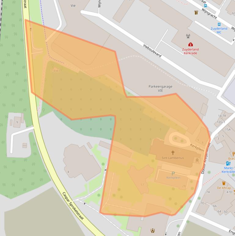 Kaart van postcodegebied 6461EG.