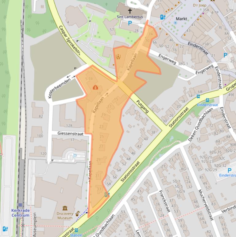 Kaart van postcodegebied 6461EH.