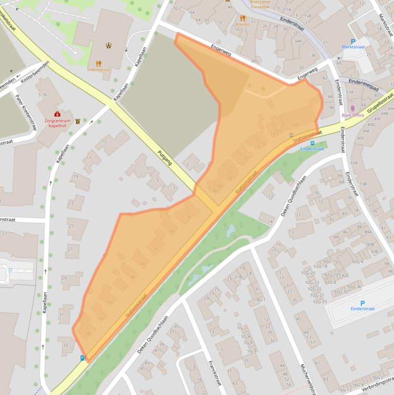 Kaart van postcodegebied 6461EJ.