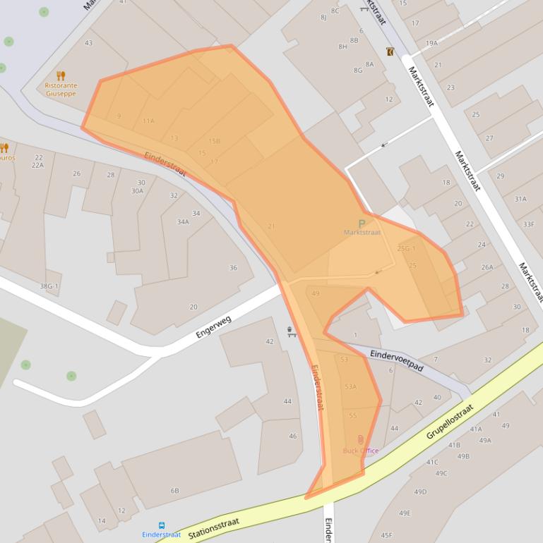 Kaart van postcodegebied 6461EM.