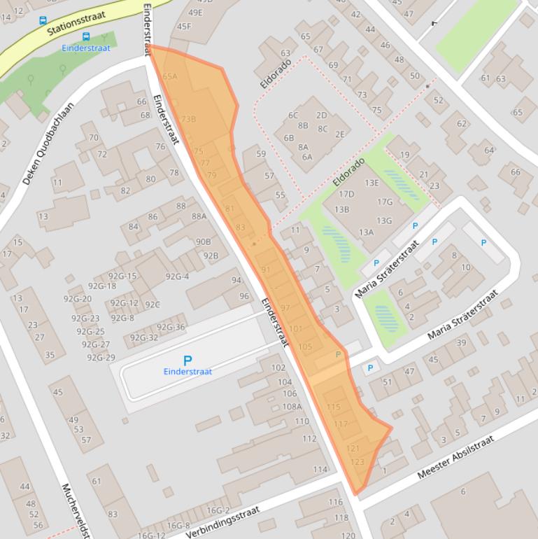 Kaart van postcodegebied 6461EN.