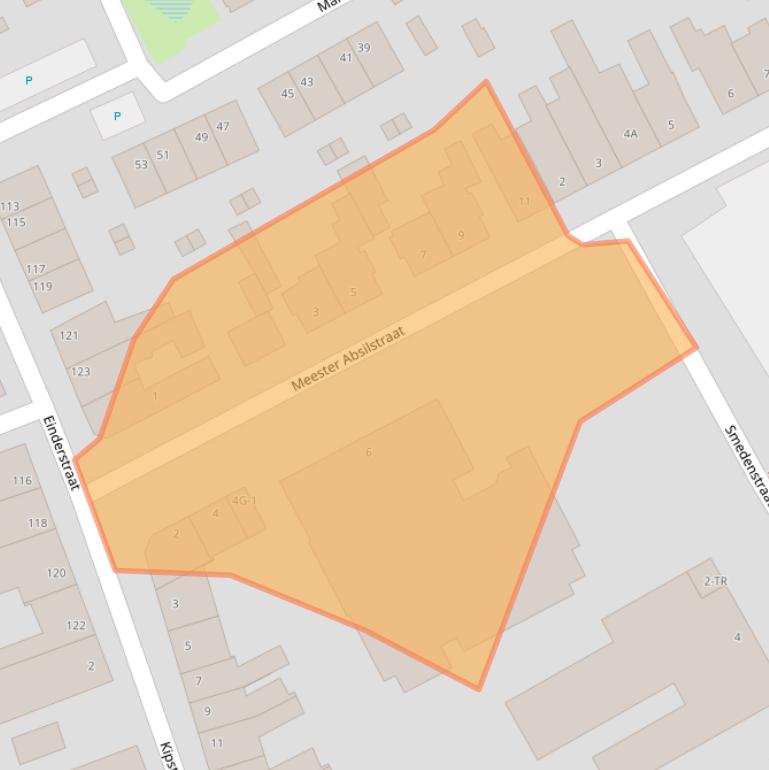 Kaart van postcodegebied 6461EX.