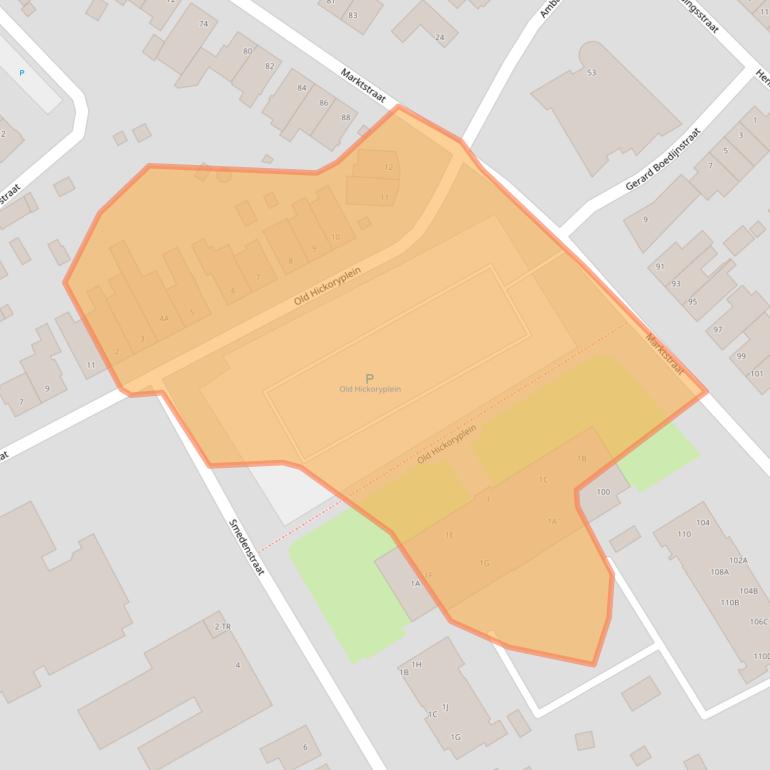 Kaart van postcodegebied 6461EZ.