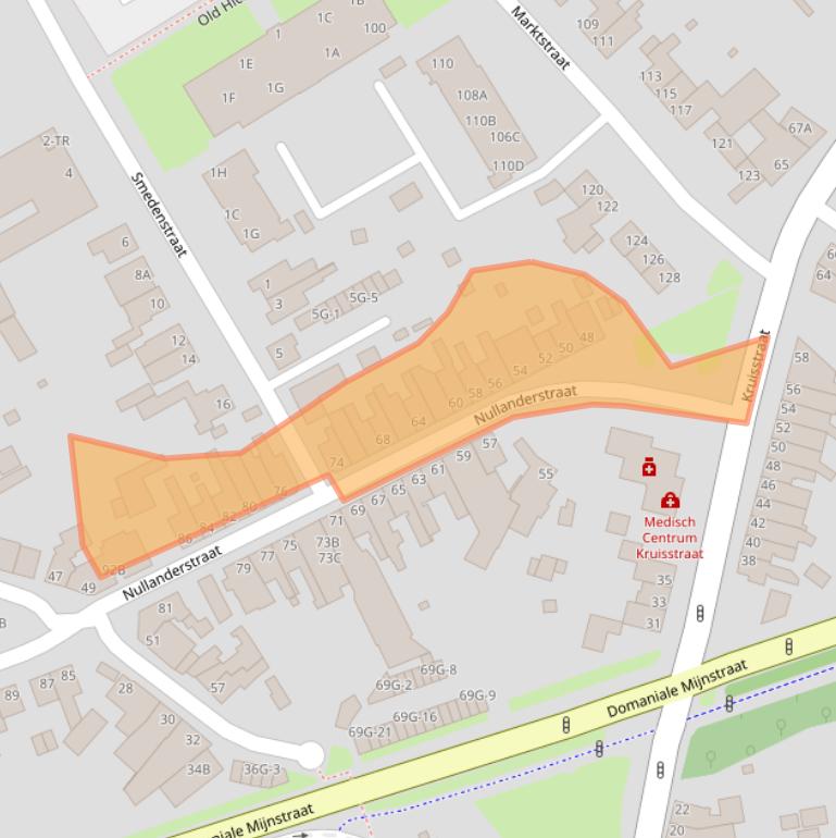 Kaart van postcodegebied 6461GD.