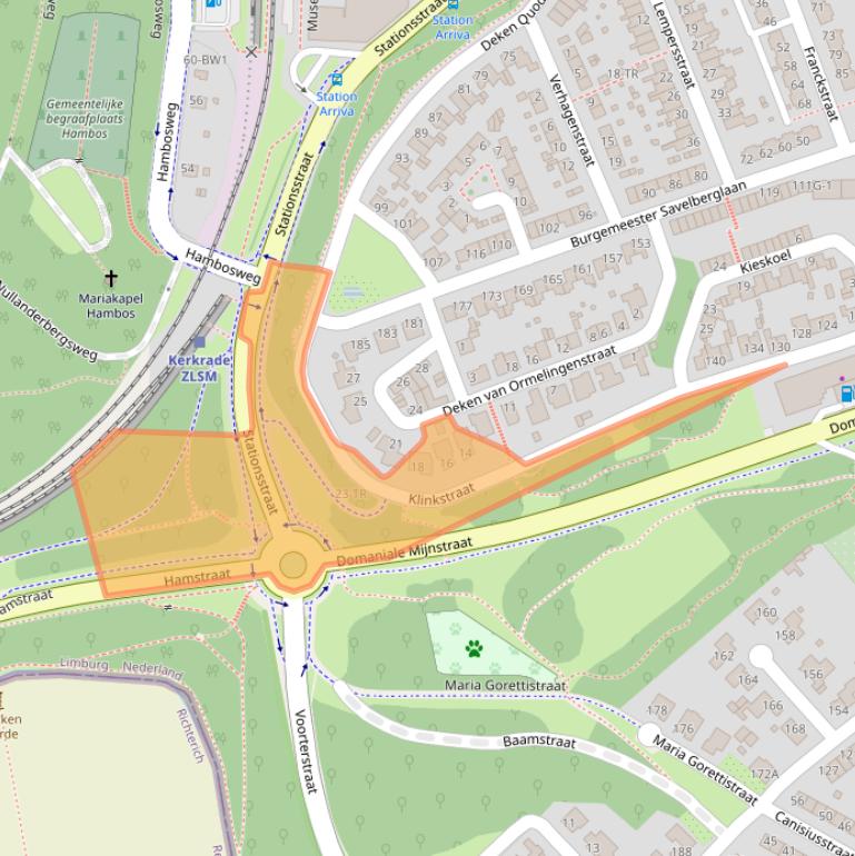 Kaart van postcodegebied 6461GG.