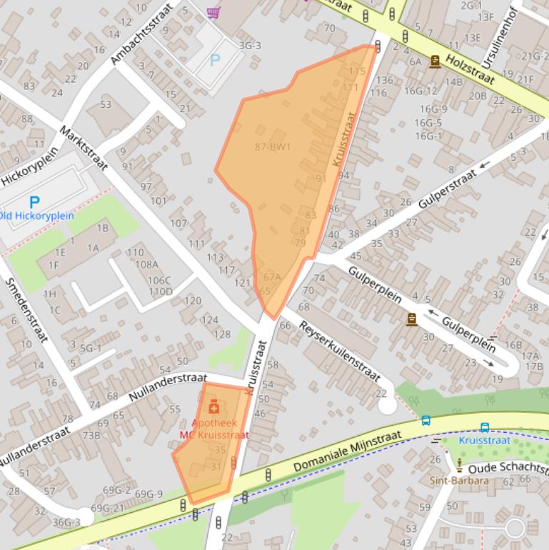 Kaart van postcodegebied 6461HA.