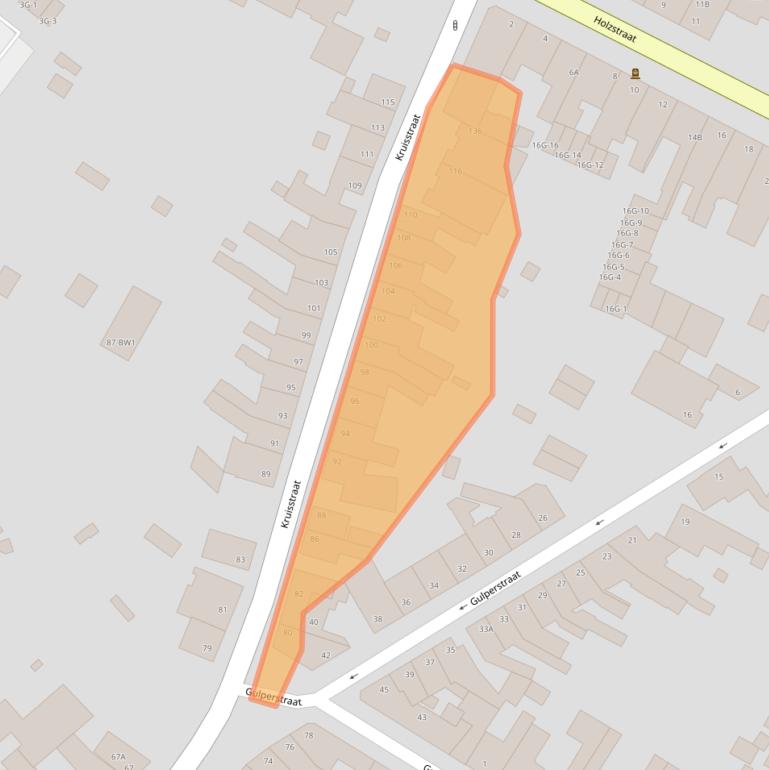 Kaart van postcodegebied 6461HC.