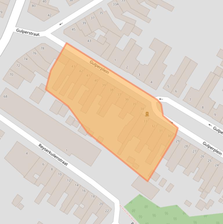 Kaart van postcodegebied 6461HG.