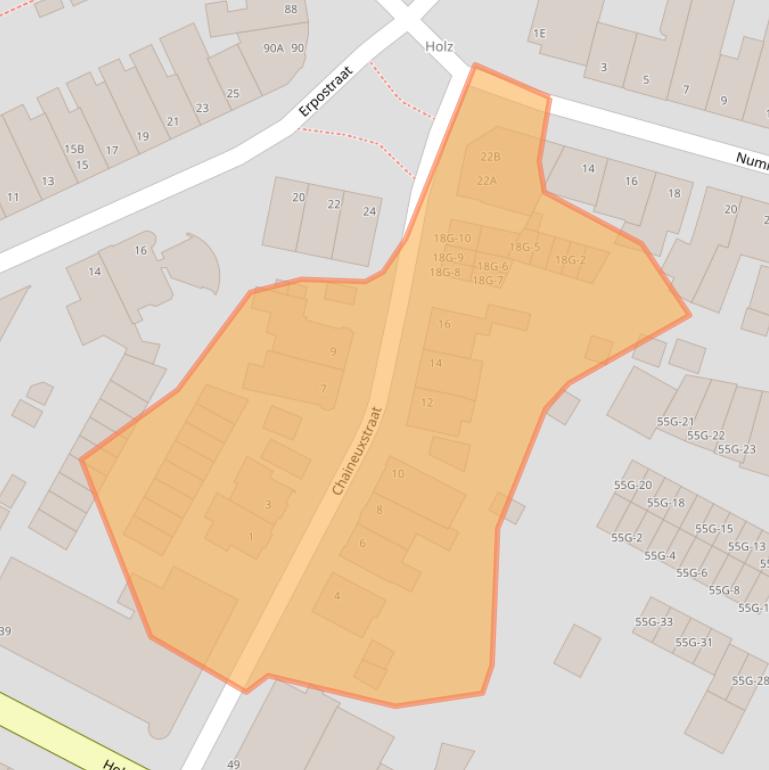 Kaart van postcodegebied 6461HX.