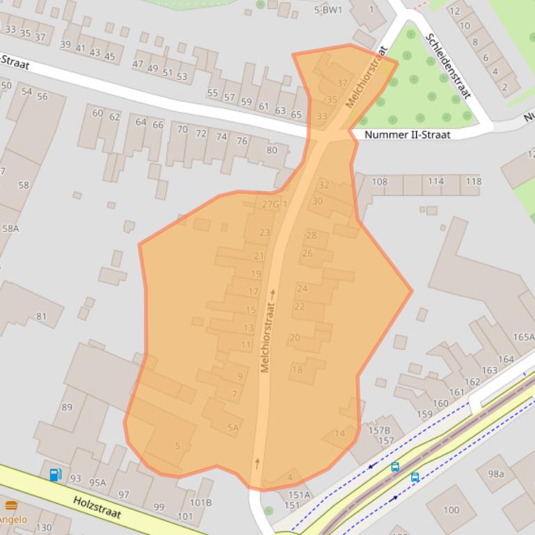 Kaart van postcodegebied 6461HZ.