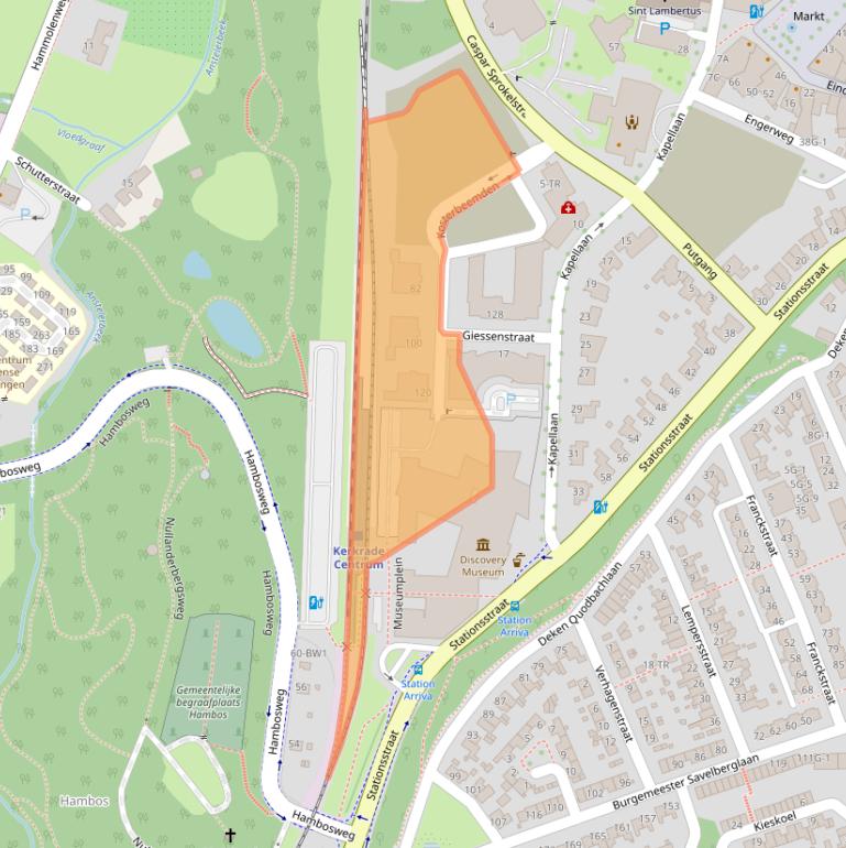 Kaart van postcodegebied 6461MB.