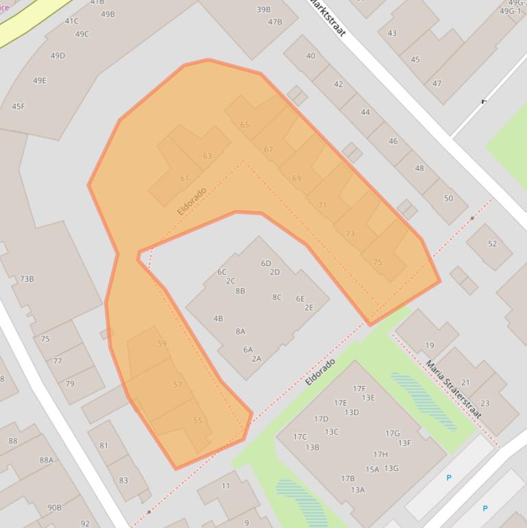 Kaart van postcodegebied 6461MC.