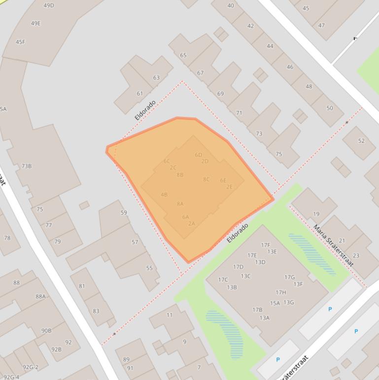 Kaart van postcodegebied 6461MD.