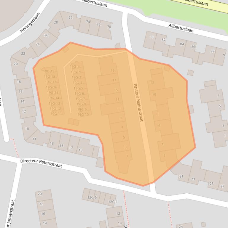 Kaart van postcodegebied 6461SB.