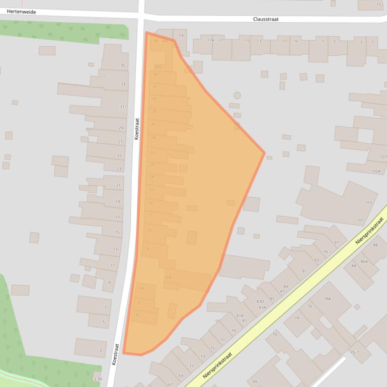 Kaart van postcodegebied 6461TB.