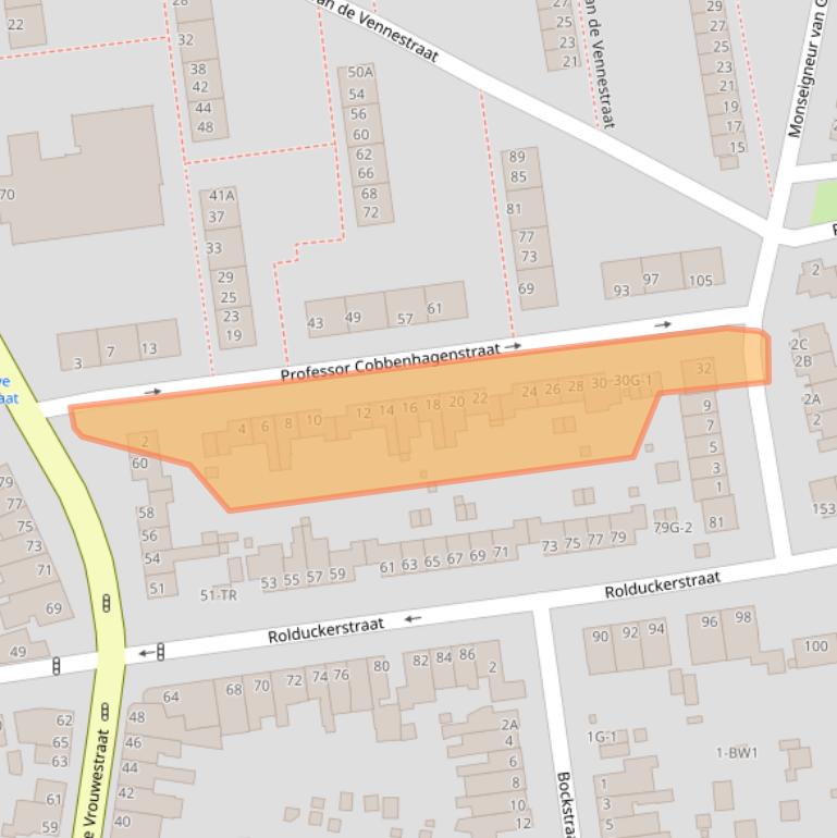 Kaart van postcodegebied 6461VD.