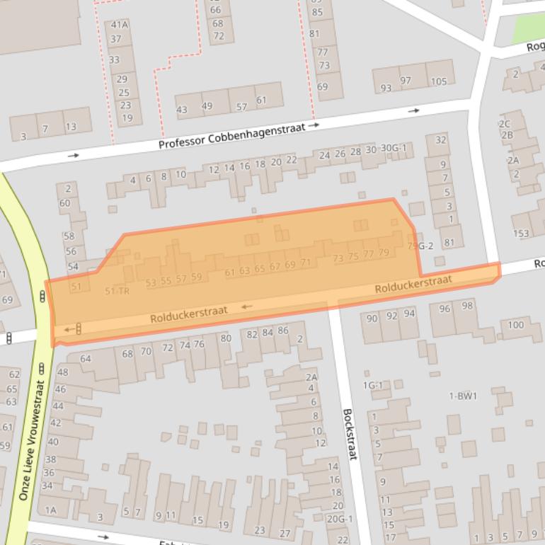 Kaart van postcodegebied 6461VJ.