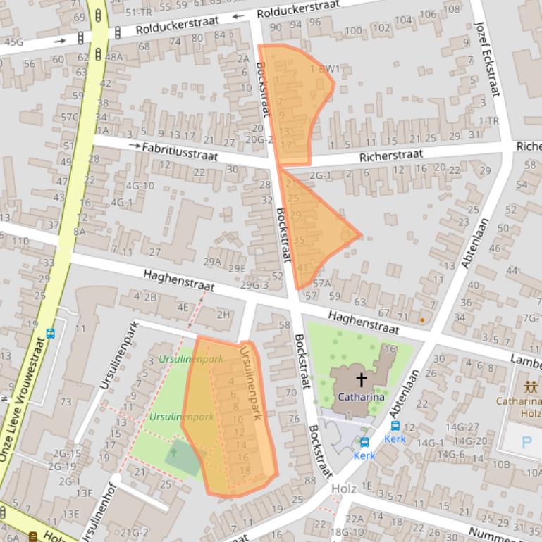 Kaart van postcodegebied 6461VV.