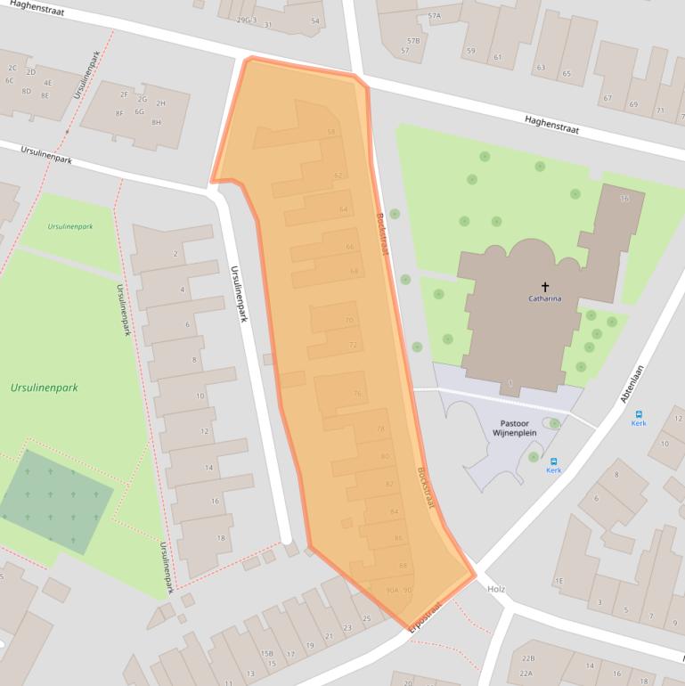 Kaart van postcodegebied 6461VZ.