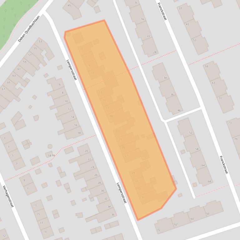Kaart van postcodegebied 6461XB.