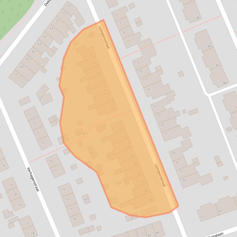 Kaart van postcodegebied 6461XC.