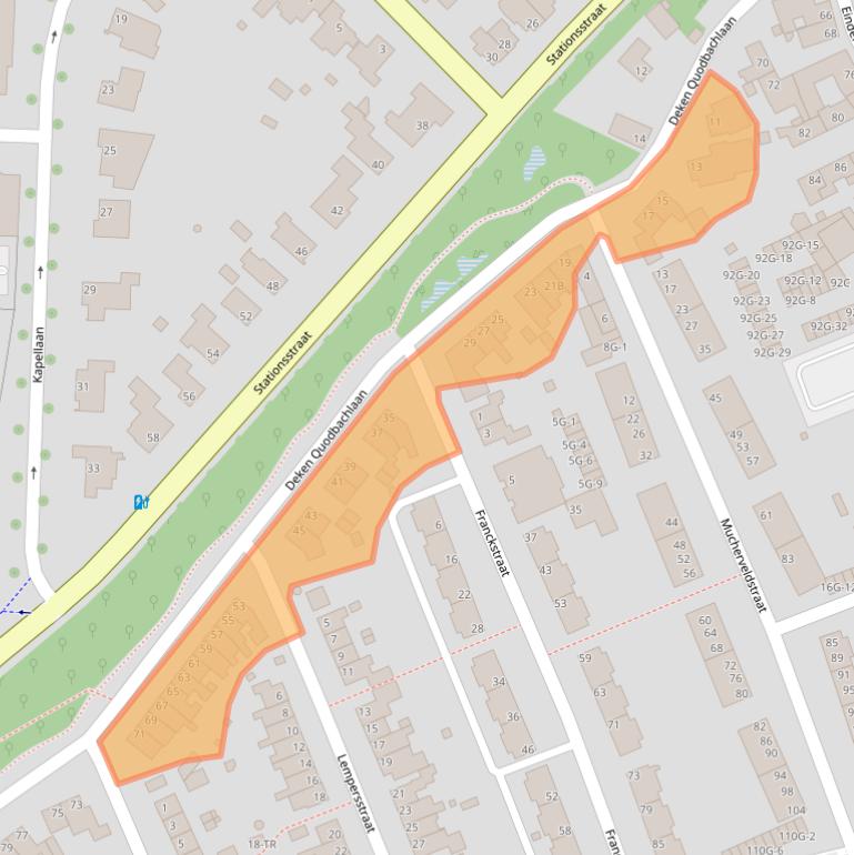 Kaart van postcodegebied 6461XP.