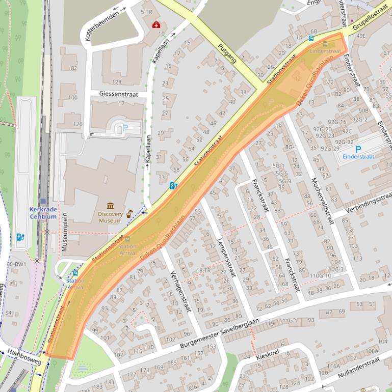 Kaart van postcodegebied 6461XS.