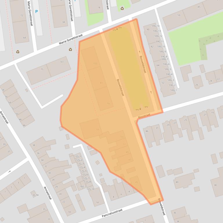 Kaart van postcodegebied 6462AW.