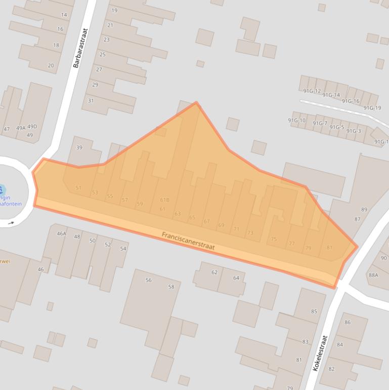 Kaart van postcodegebied 6462CM.